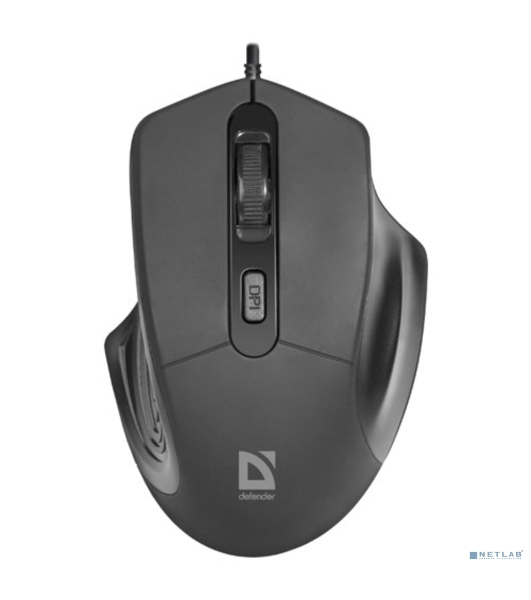 Мышь проводная Defender Datum MB-347 черный, 1600 dpi, USB, кнопки - 4