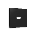 Лицевая панель ALFA (Черный матовый) для HDMI розетки QUANT AP8140, фото 1