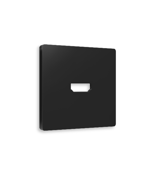 Лицевая панель ALFA (Черный матовый) для HDMI розетки QUANT AP8140