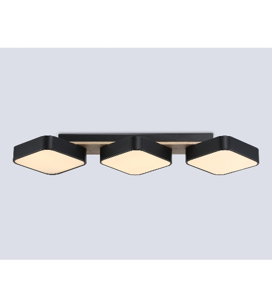 Светильник Ambrella light FL4878/3 BK/WD черный/дерево 54W 3000-6000K 680*200*70 (без ПДУ)