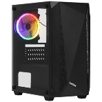 Компьютерный корпус Minitower ExeGate EX294384RUS Mistery R2 (mATX, без БП, 2*USB+1*USB 3.0, аудио, черный, 1 вент. 12см с RGb подсветкой и полоса на передней панели, боковая панель - закаленное стекло), фото23