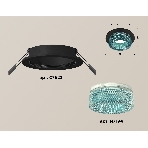 Комплект встраиваемого светильника Ambrella light XC7622023 SBK/BL черный песок/голубой MR16 GU5.3 (C7622, N7194), фото 1