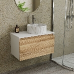 Комплект: тумба Bau Dream Blackwood 80, Раковина круглая накладная BAU Element D41, мрамор, смеситель Hotel Dream, нерж сталь, фото11