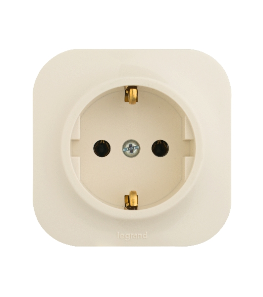 Розетка Legrand 782241 с заземлением без шторок (Слоновая кость)