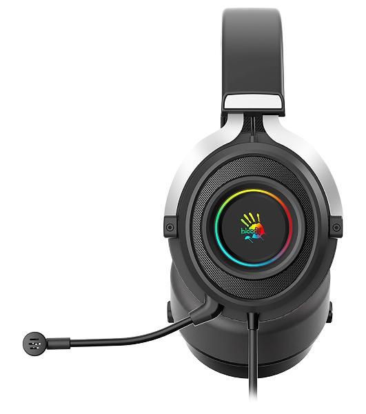 Гарнитура Bloody G535 чёрный/серебристый, проводная, подсветка