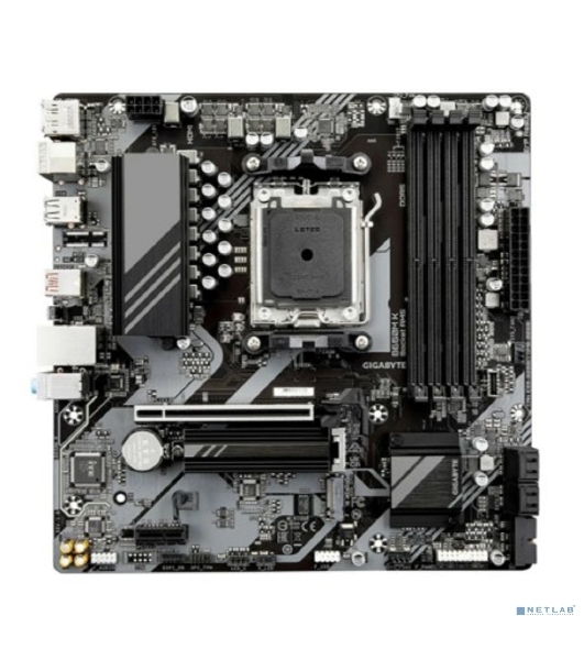 Материнская плата GIGABYTE B650M K, AM5, AMD B650, 4xDDR5, 4xSATA, 2xM.2, 1xPCIe 4.0 x16, 1xPCIe x1, 1xHDMI, 1xDP, 1x2.5Gb LAN, 1xUSB 3.2 Gen 2, 2xUSB 3.2 Gen 1, 4xUSB 2.0, 3x3.5 мм, 7.1, micro-ATX