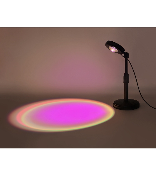 Атмосферная светодиодная настольная лампа Ambrella light DE8385 BK черный LED RGB 3W (ПДУ RGB)