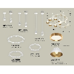 Светильник Ambrella light XR92212001/22 SWH/PYG/CL белый песок/золото желтое полированное/прозрачный GX53, фото 1