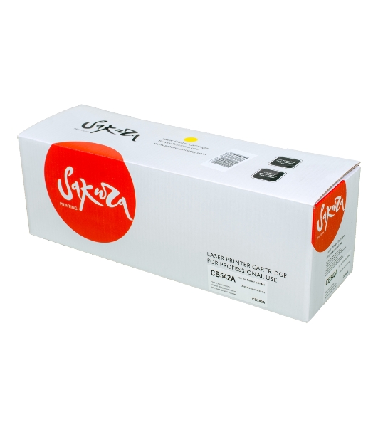 Картридж лазерный Sakura CB542A для HP Color LJ CM1312MFP/CP1215/CP1515/CP1518, желтый, 1500 к.