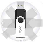 Флешка USB Netac U505 (NT03U505N-064G-20BK), 64Gb, USB 2.0, R/W 70/30, черный/серебристый, фото 1