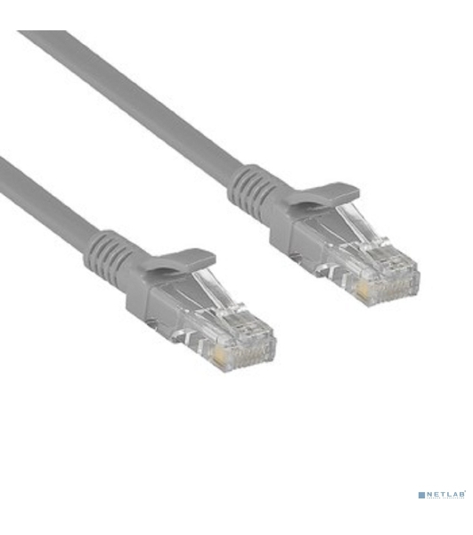 Патч-корд ExeGate UTP-RJ45-RJ45-5e-CU-0,5M-GY, UTP, cat.5e, 0.5м, медь, серый