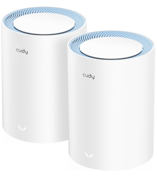 Бесшовный Mesh роутер Cudy M1200 (M1200 2-PACK) AC1200 Wi-Fi белый (упак.:2шт)