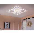Потолочный светодиодный светильник FA5301 WH белый 140W 770*770*130 (ПДУ РАДИО 2.4), фото5