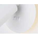 Настенный светильник с выключателем Ambrella light FW2462 WH белый GU10 max 12W+LED 4200K 7W D145*150, фото7