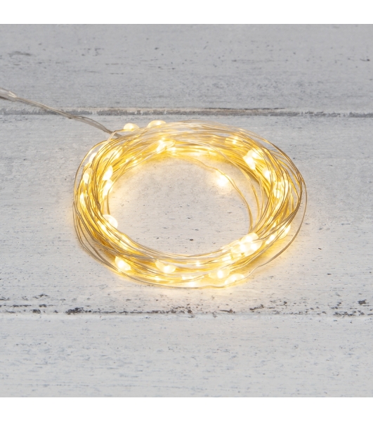 Гирлянда Neon-night 'Роса' 5 м, 50 LED, USB, теплое белое свечение
