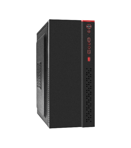 Компьютерный корпус Miditower ExeGate AA-443-UNS500 (ATX, БП UNS500 с вент. 12см, 2хUSB+HD Audio, черный)