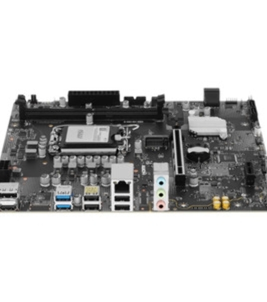 Материнская плата MSI PRO H810M-E, LGA 1851, Intel H810, 2xDDR5 (до 128 ГБ), 4xSATA, 1xM.2 (PCIe 4.0 x4), 1xPCIe 5.0 x16, 1xPCIe x1, 1xHDMI, 1xDP, 1x2.5Gb LAN, 2xUSB-A 5Gbps, 4xUSB-A 2.0, 3x3.5 мм, 7.1, чёрный, mATX