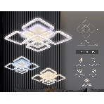 Потолочный светодиодный светильник FA5301 WH белый 140W 770*770*130 (ПДУ РАДИО 2.4), фото4