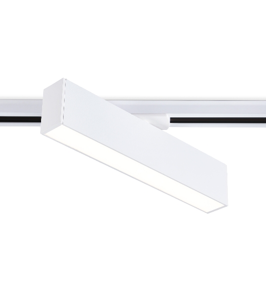 Трековый однофазный светильник Ambrella light GL6763 WH белый LED 12W 4200K 300*22*48
