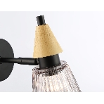 Настенный светильник Ambrella light LH58118 BK/LW/SM черный/светлое дерево/дымчатый E14 max 40W 180*110*200, фото5