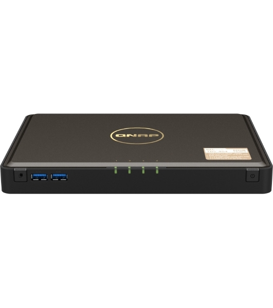Сетевой RAID накопитель SMB QNAP TbS-464-8G NAS 4-bay M.2 NVMe, Intel Celeron N5105 4-core/4-thread 2.0-2.9 GHz, 8 Gb DDR4, 2 x 2.5 GbE, 2xUSB 3.2 Gen 1 port, 3xUSB 2.0 port, 2xHDMI Output