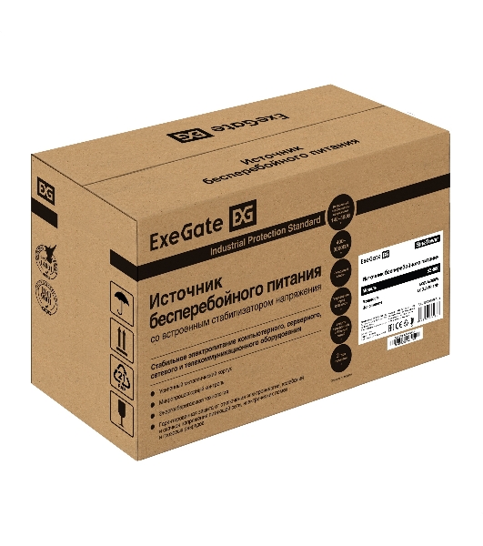 Комплект Источник бесперебойного питания EX295986RUS + батарея 26Aч EX285663RUS 1шт (инвертор, синус, для котла) ExeGate SineTower SZ-600.LCD.AVR.1SH <600VA/360W, чистый синусоида, LCD дисплей, AVR, 1*Schuko, линейно-интерактивный, Black> + батарея ExeGate HRL 12-26 (12В, 26Ач) 1шт