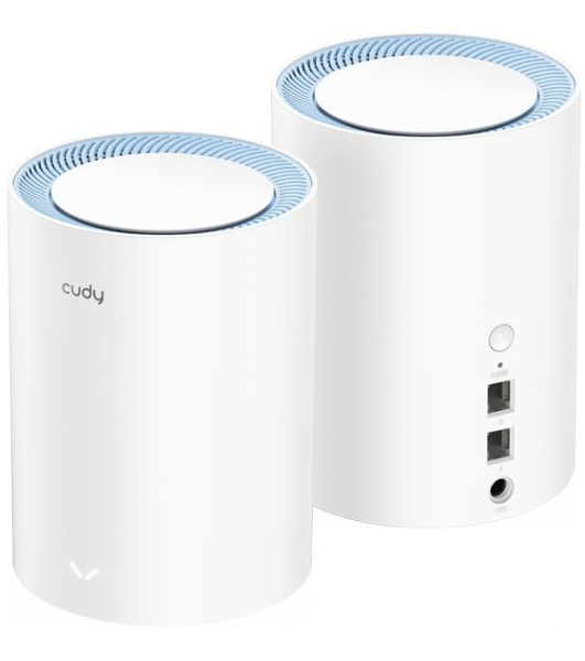 Бесшовный Mesh роутер Cudy M1200 (M1200 2-PACK) AC1200 Wi-Fi белый (упак.:2шт)