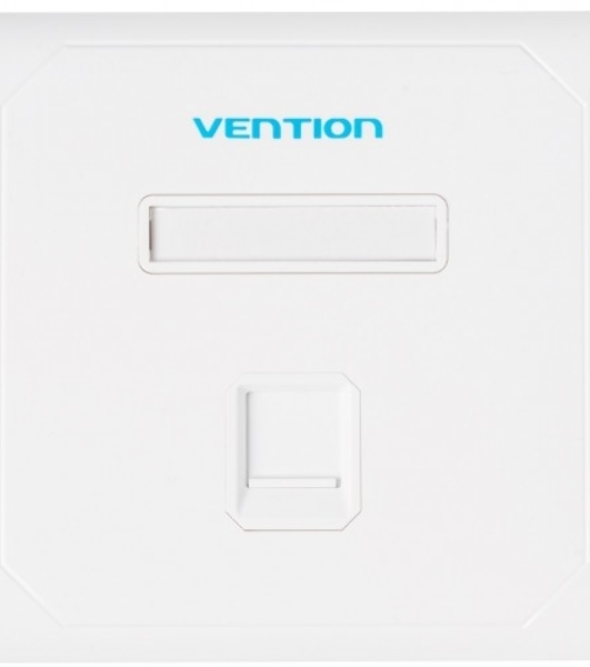 Лицевая панель Vention настенная (тип 86) под модуль Keystone 1 порт Белая