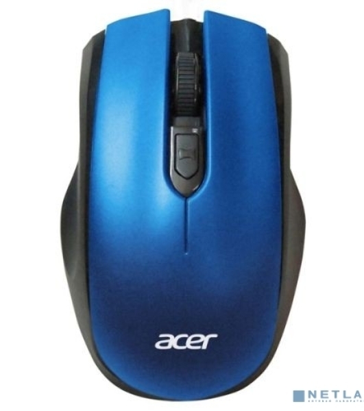 Мышь беспроводная Acer OMR031 черный/синий, 1600 dpi, радиоканал, USB, кнопки - 4