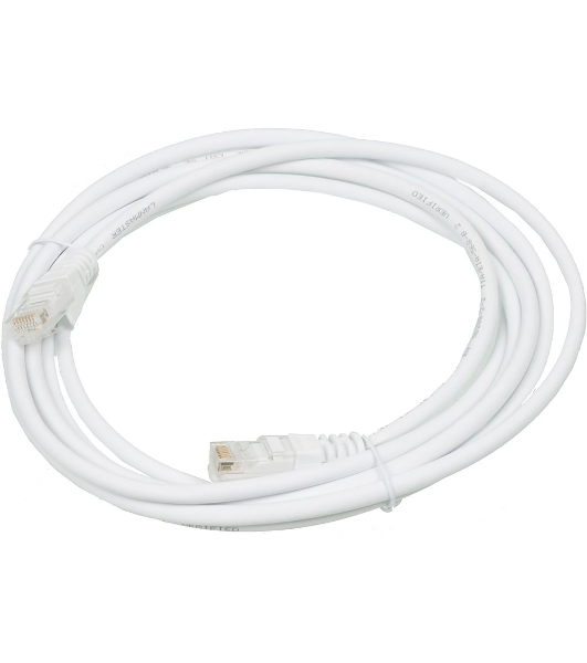 Патч-корд LANMASTER UTP LAN-PC45/U5E-3.0-WH вилка RJ-45-вилка RJ-45 кат.5е 3м белый LSZH (уп.:1шт)