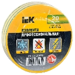 Изолента IEK UIZ-20-10-K52 0,18х19 мм желто-зеленая 20 метров IEK, фото 1