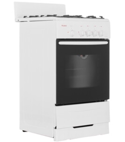 Плита газовая Gefest CG 50М02 К73 белый, конфорок 4 шт, духовка 42 л, 50 см x 85 см x 53 см