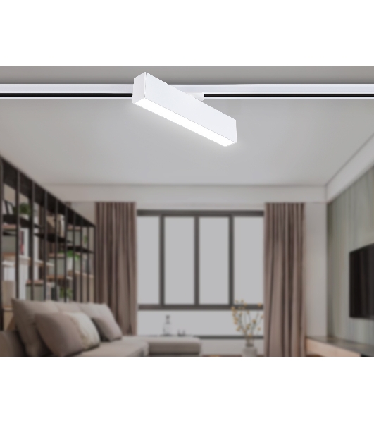 Трековый однофазный светильник Ambrella light GL6763 WH белый LED 12W 4200K 300*22*48