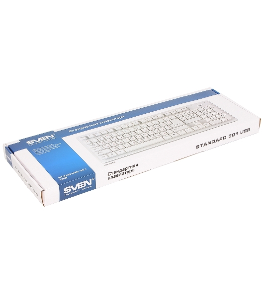 Клавиатура проводная SVEN Standard 301 USB белая