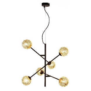 Светильник подвесной HIPER H819-0 6G96Вт BLACK/GOLD