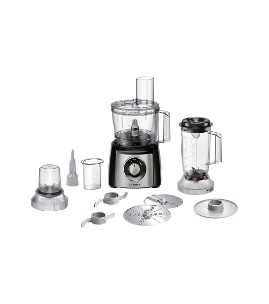 Кухонный комбайн Bosch MCM3501M 800 Вт, Скорости: 2, Блендер 1 л, Чаша 2.3 л, черный/серебристый