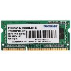 Оперативная память Patriot, DDR3L, 4GB (1x4 GB), 1600 MHz, CL11, SO-DIMM, фото 1