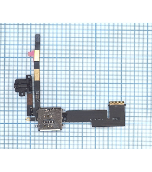 Шлейф аудио разъема с коннектором Sim карты для планшета Apple iPad 2