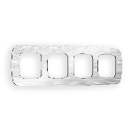 Рамка OMEGA Radian (Серебро Металл шлифованный) 4-ая OF580104, фото 1