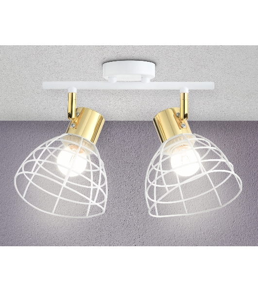 Светильник Ambrella light TR8601/2 WH/GD белый/золото E27*2 max 40W 260*154*230