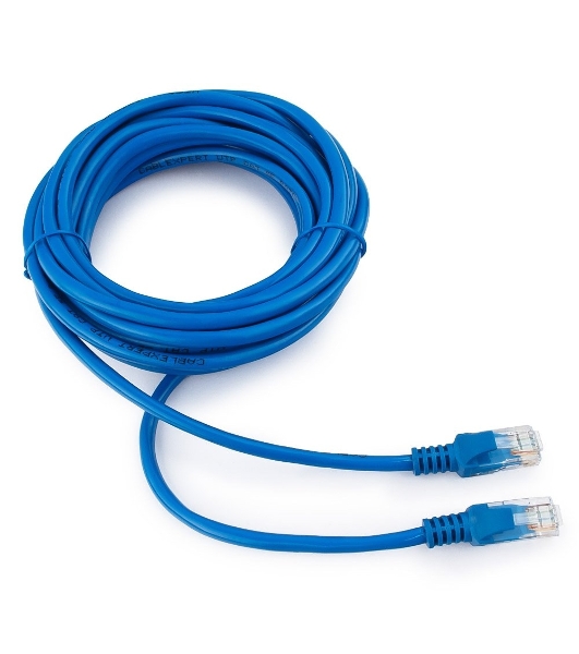 Патч-корд UTP Cablexpert cat.5e, 5м, литой, многожильный, синий