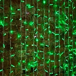 Гирлянда Neon-night 'Светодиодный Дождь' 2х1,5м, постоянное свечение, белый провод, 230 В, диоды зеленые, 360 LED, фото 1