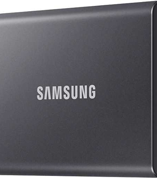 Внешний SSD Samsung T7, 2TB, USB 3.2 Gen 2 Type-C, R/W 1050/1000, титан