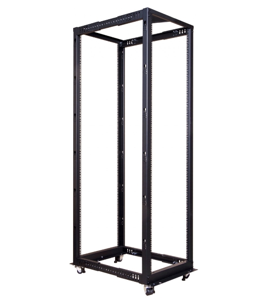 Стойка двухрамная Lanmaster TWT-RACK2-42U-ADJ 42U 480ммX560мм 1000кг черный
