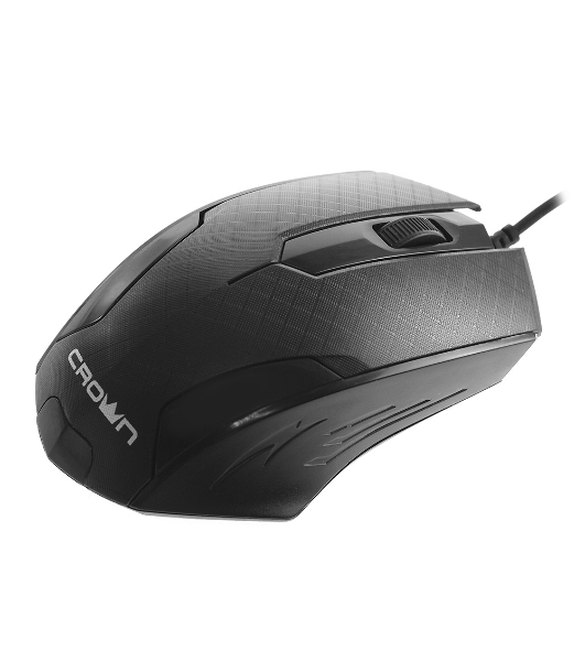 Мышь проводная Crown CMM-100 черный, 1000 dpi, USB, кнопки - 3