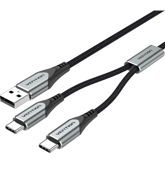 Кабель Vention USB-CM х 2/USB 2.0 AM - 1м.