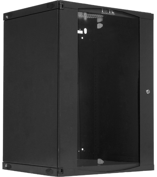 Шкаф настенный Next, 18U 550x450, стеклянная дверь, черный