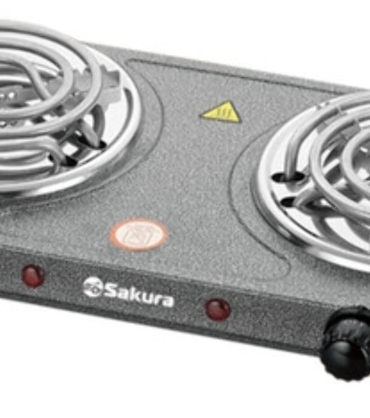 Плитка электрическая Sakura ПЭ-11Н 2500Вт 150/140мм 2конф/спир нерж.сталь