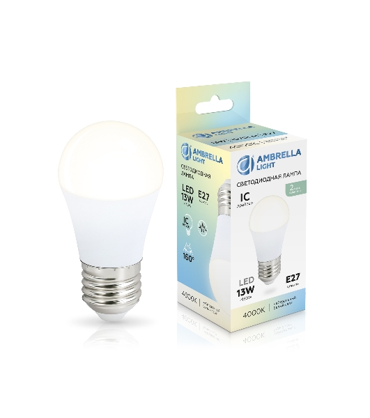 Лампа светодиодная 451304 LED G45 13W IC E27 4000K 175-265V