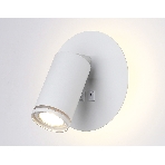 Настенный светильник с выключателем Ambrella light FW2462 WH белый GU10 max 12W+LED 4200K 7W D145*150, фото 1